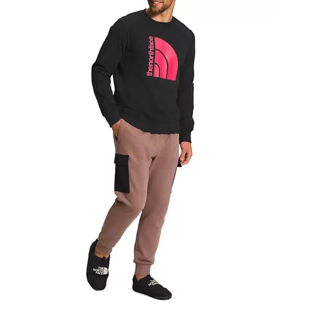 The North Face Coordinates Crewneck Sweatshirt Black Red‎ Size Small NEW